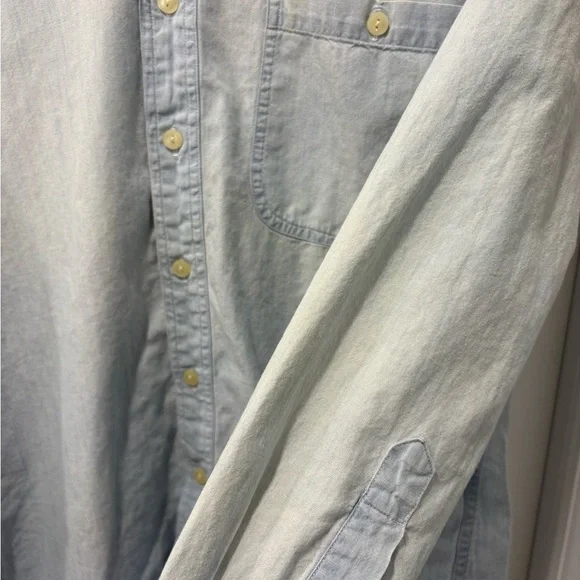 Vintage 1990s Chambray Men's Shirt Button Up Large - Picture 6 of 7